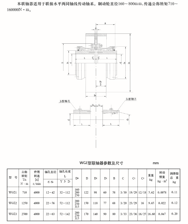 WGZ型鼓形齒式聯軸器